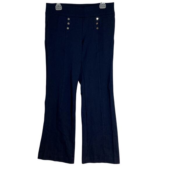 Anne Klein Flare Pants Women's 8 32X28 Dark Blue Sailor Dress Boot Office Work - Picture 1 of 13